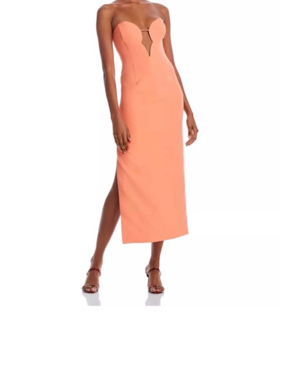 Bardot Eleni Cutout Midi Dress Orange - Size 2